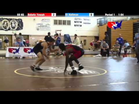 2012 Univ. WTT: 60 KG - Bebeto Yewah (La Crosse) vs. RJ Hallman (Iowa State)