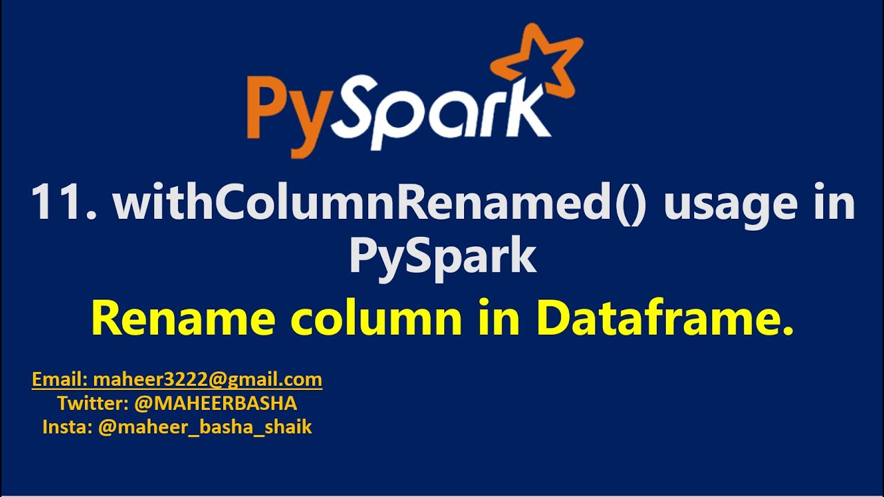 Understanding The Withcolumnrenamed Function In Pyspark Galaxy Ai Understanding The Withcolumnrenamed Function In Pyspark Galaxy Ai