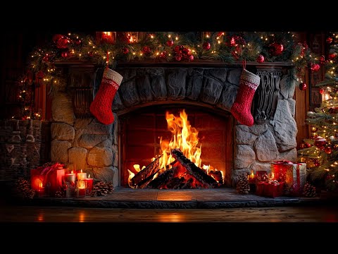 Best Christmas Fireplace 4K | Crackling Fire Sounds for Holiday Relaxation | 10 Hours 4K