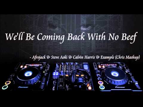 Calvin Harris & Example vs Afrojack & Steve Aoki - We'll Be Coming Back With No Beef (Chris Mashup)