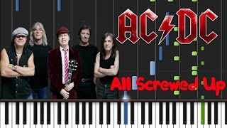 AC/DC - All Screwed Up [Piano Cover Tutorial] (♫)