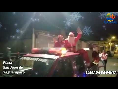 La Llegada de Santa y la Señora Claus en Yaguaraparo, Municipio Cajigal del Estado Sucre