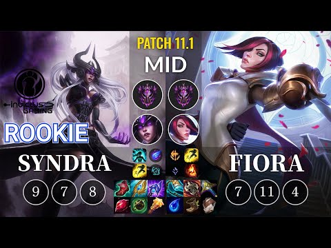 IG Rookie Syndra vs Fiora Mid - KR Patch 11.1