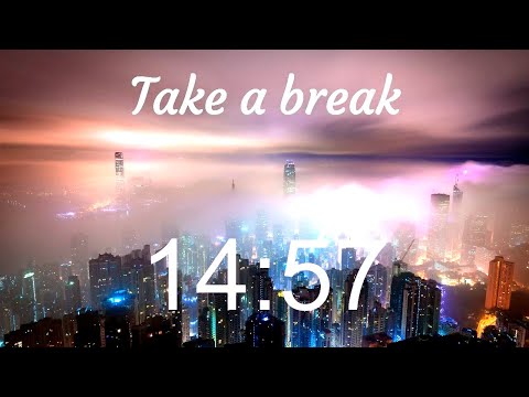 15 Minutes Break Cityscape Timer & Music - Deep Thinking - Studying - Reading - Pomodoro technique