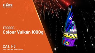 Ohňostrojová fontána Vulkán 1000g color