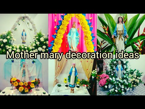 Mother Mary decoration ideas/mother mary decoration in home/japamala masam vanakka masam decoration
