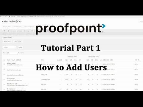 Proofpoint Essentials Tutorial Part 1 Adding Users