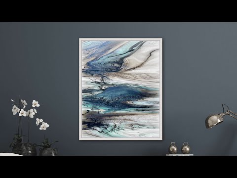 417. Deconstructed Landscape! GORGEOUS Color Palette!  / fluid art / art therapy