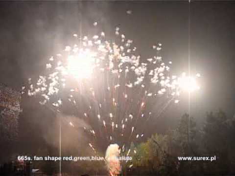 KLS112 665s  fan shape red,green,blue tail salute