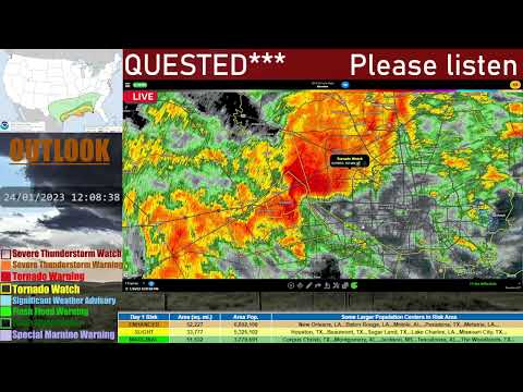Severe T-Storm Warning TX 1/24/23 (NWR) EAS#718