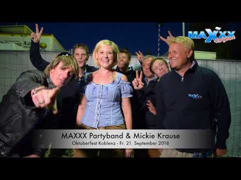 Ankündigung Mickie Krause und MAXXX Partyband Oktoberfest Koblenz 2018