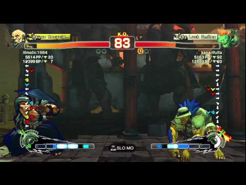illmatic1984 [Gouken] vs. kanarifuita [Blanka] | SSF4 Arcade Edition