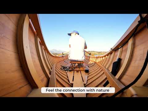 Rowing the 12' Wooden Whitehall Rowboat with Gelcoat reinforcement & Sliding Seat