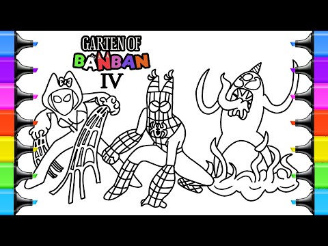 Garten of BanBan 4 vs Spider Man Coloring Pages / Coloring ALL NEW MONSTER / NCS Music