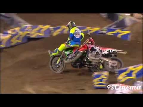 2015 Anaheim 2 Supercross Chad Reed and Trey Canard Crash (Thug Life)