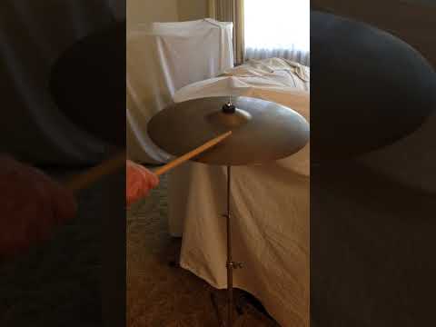 Zildjian 18" Transition Stamp Ride/Crash cymbal early 1950's - 1392 gm + VIDEO image 8