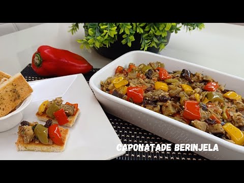 CAPONATA (ANTEPASTO)DE BERINJELA/SEM FORNO SUPER FÁCIL!TUDO NA PANELA