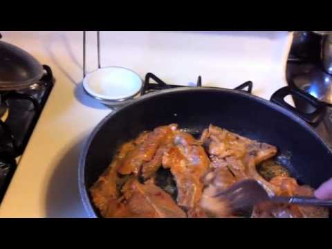 Chef celly makes Spanish style fried pork...