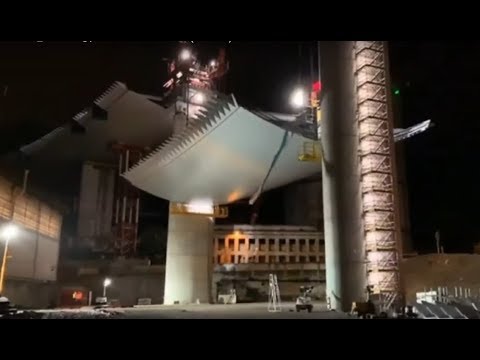 Genova - Il nuovo Ponte, mancano solo 44 metri (21.04.20)