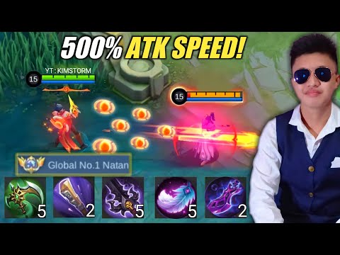 TOP GLOBAL 1 NATAN TRIES MACHINE GUN BUILD(500% ATK SPEED)🔥