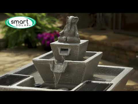10392M01 Zen Elephant Solar Fountain HD 1080