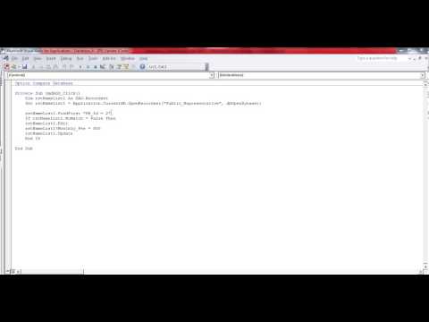 Creating An Update Query Using Visual Basic