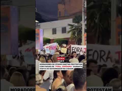 PROTESTO COM “FORA, JERÔNIMO” MARCA VISITA DO GOVERNADOR A CÍCERO DANTAS
