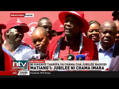 Jeremiah Kioni azungumza kwenye taarifa ya chama cha Jubilee
