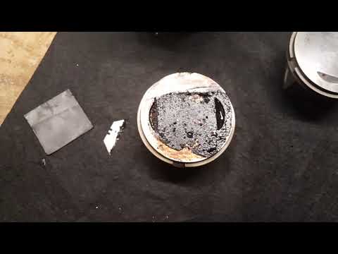 How to remove carbon build from Harley pistons with kerosene.