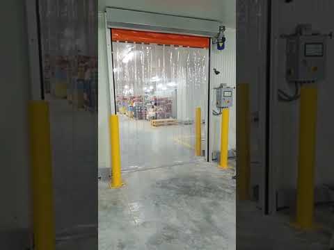 self repairing zipper high speed PVC door designed for food warehouses