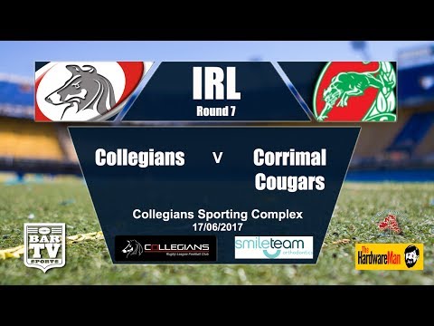 2017 IRL Round 7 Full Match Replay - Collegians vs Corrimal Cougars