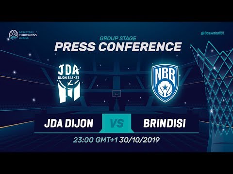JDA Dijon v Happy Casa Brindisi - Press Conference - Basketball Champions League 2019-20