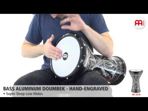 Meinl Percussion HE-3218 Bass Aluminum Doumbek, Hand Engraved (VIDEO) image 2