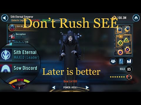 When to Farm Sith Eternal Emperor - SWGOH