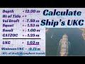 How To Calculate Under Keel Clearance Ll Determine Ship S UKC Ll CATZOC Ll Squat Ll Passage Planning