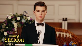 Sheldon’s Funeral Speech for His Dad | Young Sheldon