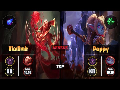 Master VLADIMIR [Phase Rush] (Top) VS  POPPY - Master KR Patch 10.10