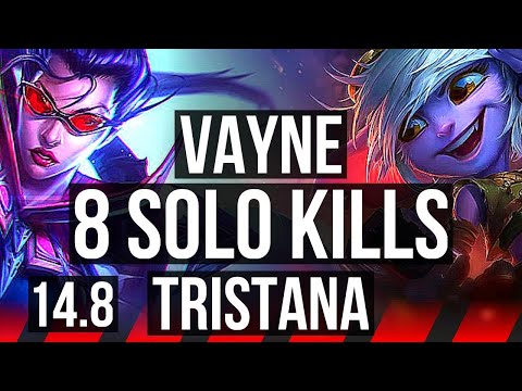 VAYNE vs TRISTANA (TOP) | 8 solo kills, 900+ games | EUW Diamond | 14.8