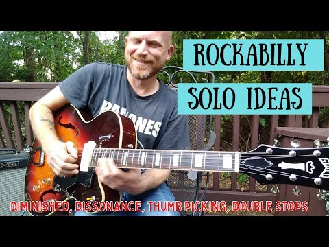 ROCKABILLY SOLO LESSON in C. Dissonant, Diminished, and Thumb Picking!