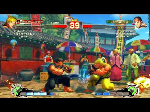 SSF4 AE - Korbos01 (Ken) Vs KaizenMaster (Ryu) - Casuals