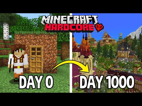 I Survived 1000 Days in Hardcore Minecraft! [FULL MOVIE]