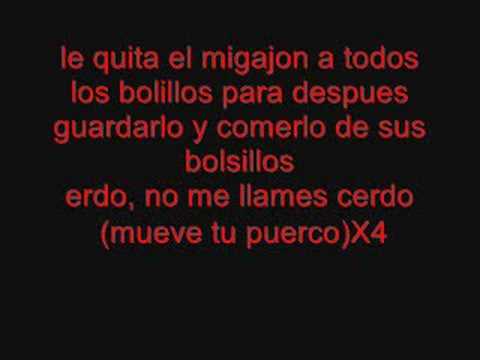 letra de cerdo-molotov