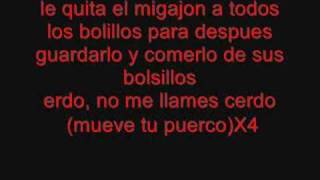 letra de cerdo-molotov