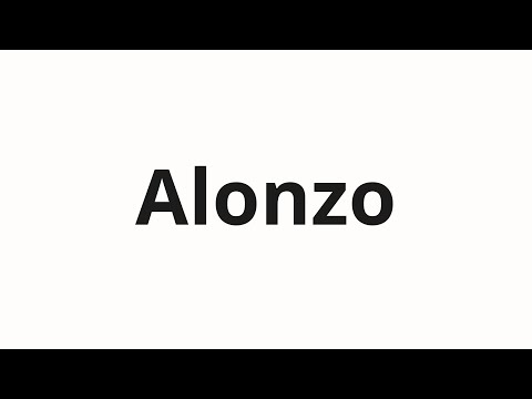 How to pronounce Alonzo