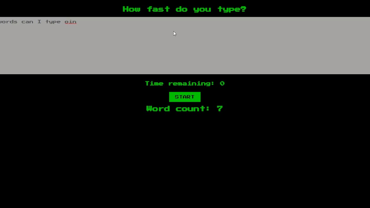 React Speed Typing Gme