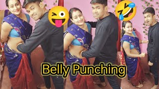 Belly punching challenge video//husband vs wife