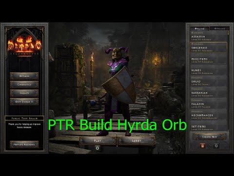 D2R PTR Build Hydra Orb Sorc!