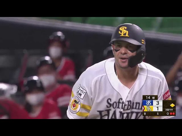 【3回裏】ホークス・アルバレス 周東の盗塁後すぐさまタイムリーヒットを放つ!! 2021/7/31 H-S(エキシビションマッチ)