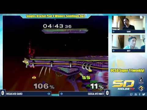 UCSD Super Triweekly Singles Pool 4: Saiko vs. Matt - SSBM