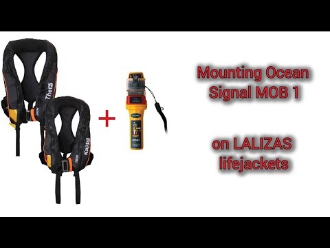 Mounting Ocean Signal MOB 1 on LALIZAS lifejackets_Kappa